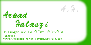 arpad halaszi business card